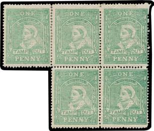 drab x6, 4/- x4, 5/- claret/yellow x3, 5/- rosine & 1 (thinned), also 1d bistre used group including fiscal usages with Doubles Perfs or Imperforate at Top (faults),