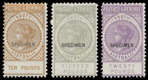 Prestige Philately - Auction No 168 Page: 6 SOUTH AUSTRALIA - The Long Stamps (continued) Ex Lot 314 314 * A/B 1886-96 'POSTAGE & REVENUE' Perf