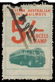 Prestige Philately - Auction No 168 Page: 60 WESTERN AUSTRALIA - Railway Stamps (continued) 931 Ex Lot 931 O 1951 New Designs (Trains & Buses) Series 3C (Station Name Overprinted