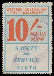 (14 items) 400 941 O A/A- Ex Lot 941 1961 'SAFETY/and/SERVICE' with 'PERTH' Printed at the Base 3d to 10/- missing the 6d 1/6d & 4/6d, the 5/- with major