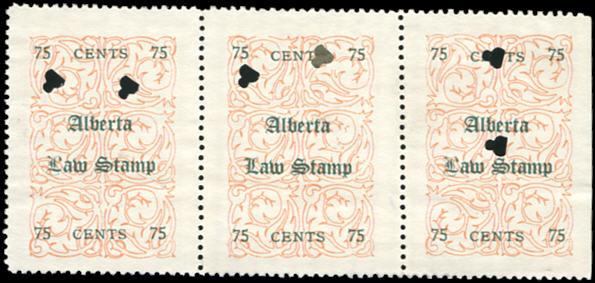 Multiples are scarce of this issue $30 (±US$24) 1906 Alberta - AL14, 14L - 75c horizontal