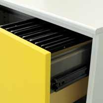 Highly versatile archiving solutions The cabinet can be configured in all heights, with practical pull-out frames fitted with folder hanging racks placed in the lower section of the cabinet