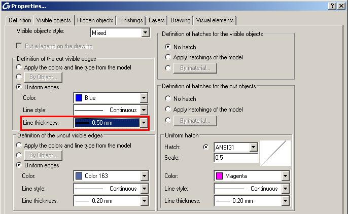 Modifying the drawing properties 1. In the Pilot, in Drawings mode, right click Section A-A and select Properties from the context menu. 2.