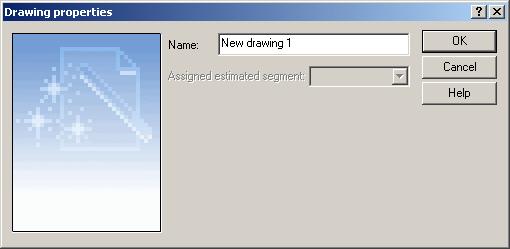 Access the drawing properties 1. In the Pilot, in Drawings mode, right click New drawing and select Properties from the context menu to access the drawing properties. 2. Click <OK>.