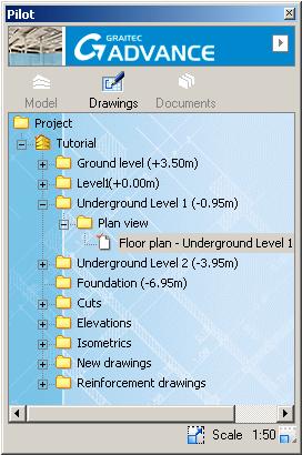 In the Pilot, in Model mode, right click Tutorial and select Create > Create a plan view from the