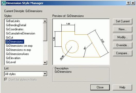 Figure 249: Creating a plan view Figure 250: Pilot Plan view Use the AutoCAD dimension settings