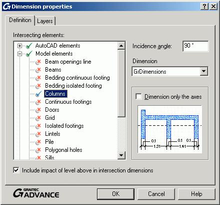 Figure 252: "Modify Dimension Styles" dialog box Fit tab Step 1: Create intersection dimensions In this step, you will dimension the elements along the C axis (see the red line in Figure 254), taking