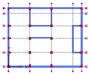 Step 5: Create full brick walls This step describes how to create full brick walls between the D18, D19, E18 and E19 axis intersections. Creating a wall 1.