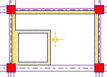 Figure 88: Example of Junction effects Note: Activate the ORTHO mode to draw the walls. 6. Define the start point at the D18 axis intersection. 7.