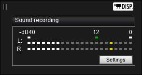 Also refer to the pages related to Setting the Sound Recording in your camera s Instruction Manual. Click the [] button in the audio recording area of the [ Live View window].