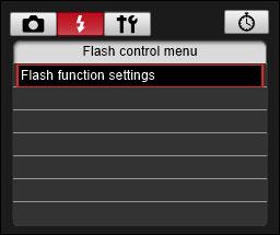 5 Click [Flash function settings]. Flash control menu 6 The [Flash function settings] window appears. Specify settings.
