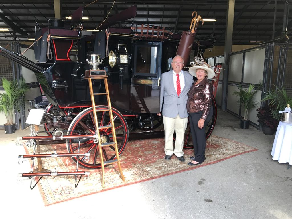 winning the Sidney Latham Antique Vehicle in Use Award at the Carriage