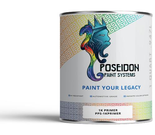 From primer to paint to clear coat, each Poseidon product features chemistry that works together to give you a coating that is worthy of a god. PRIMERS 1K PRIMER Quart: $41.98 Gallon: $92.