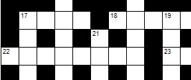 Look at the 17 square. Notice how it starts both a word that is going across and one that is going down. This puzzle, therefore, has both a 17 Across and a 17 Down.