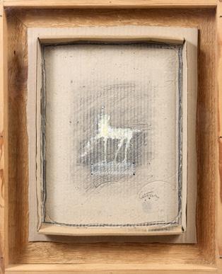 above left César Centaure, 1992 Oil, oilstick on cardboard Framed Dimensions: 20 H x