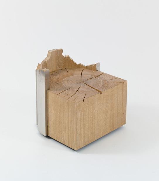 9 inches (25 H x 37 x 15 cm) (MP3220) Maria Pergay Pouf Colonne/Column Seat, 2012