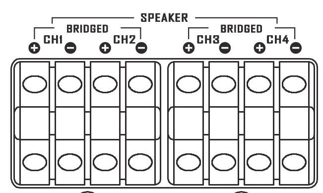 CC-4 / CC-44 Speaker wiring CC-4 / CC-44 3. Two subwoofers or stereo speakers bridged to CC-4 / CC-44.