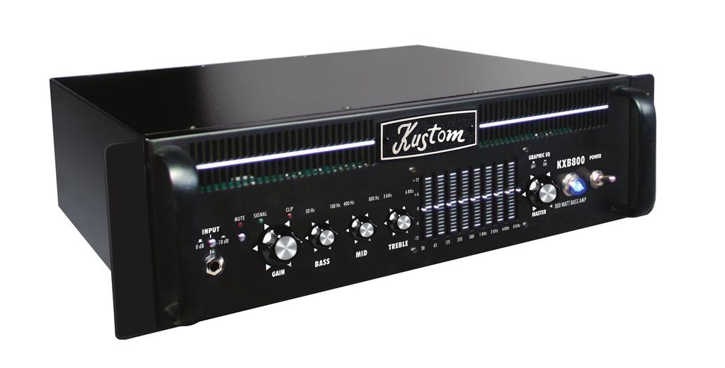 KXB800 BASS AMPLIFIER OWNER S MANUAL Congratulations on the purchase of your Kustom KXB800. This Bass Amp combines quality performance and convenient features in a sturdy, rack-mountable design.