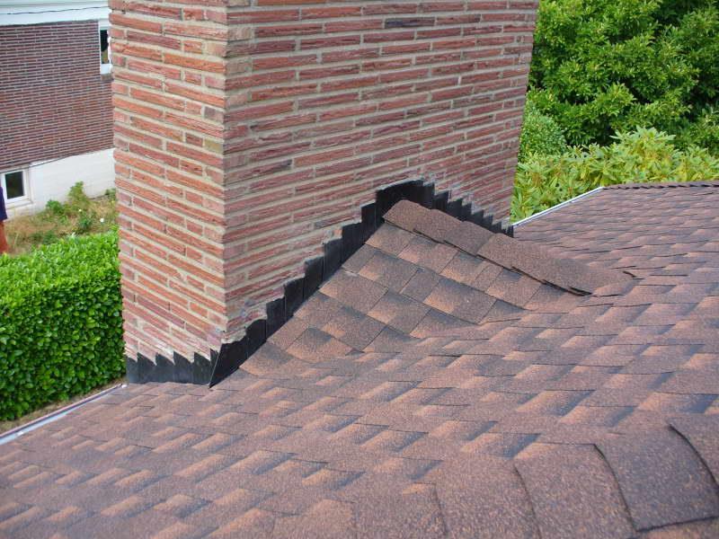 flashing Sheet metal or other material used in roof and wall