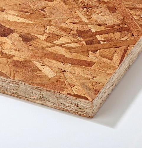 OSB (Oriented Strand Board) An engineered wood product in which long