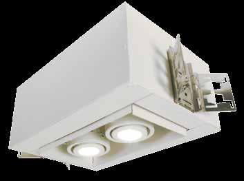 The style of the housing provides an opening at the back for maximum heat dissipation. Since the housing adheres perfectly into the ceiling, there is no light leakage.