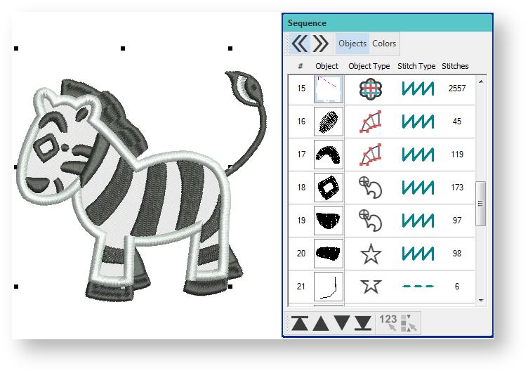 Split objects SPLIT OBJECTS The software lets you split branched objects monograms, appliqués, lettering, etc into their components.