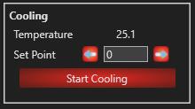 Cooling Control: If the camera has cooling, you can control it in the Cooling section: The