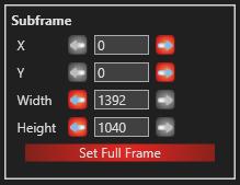 settings in the Exposure Settings section: You can also create a subframe by right clicking on the image