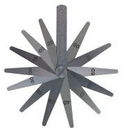 Feeler Gauge Sets Precision Range: Complies with DIN 2275 All blades are hardened, tempered and polished Nominal thickness marked on each blade Replacement blades available 3" / 75mm & 4" / 100mm
