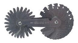 Moore & Wright Screw Pitch Gauges MW800 Series Accurately milled steel blades Designed to check both internal and external thread forms Marked with nominal size on each blade All blades fixed in a
