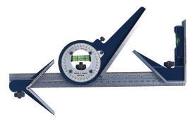 Basic Combination Set 521 Series Three measuring heads are attached to the stainless steel ruler, allowing versatile measurements on various types of work pieces Square head, protractor head and