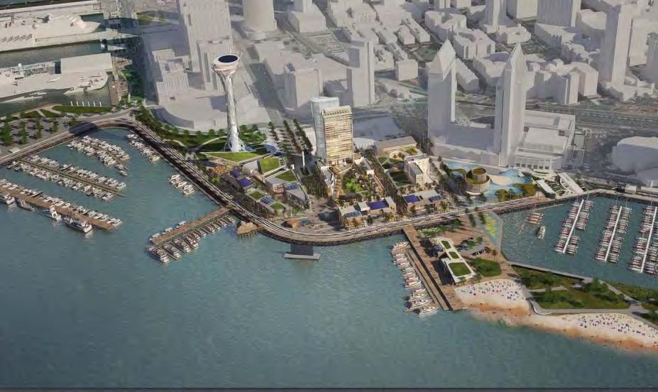 Redevelopment of the Central Embarcadero Seaport San Diego 388K SF retail 19K SF office 500 full-service hotel rooms 350 micro hotelrooms 475 hostel