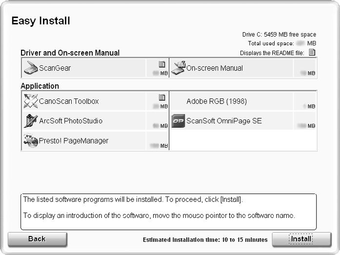 Quit all running applications before installation, including anti-virus software. For Windows 2000/XP, log in as an administrator to install the software.