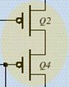 Expand the fan-in of a 2-input NOR gate to 3 inputs Method: Expand serial chain Expand parallel