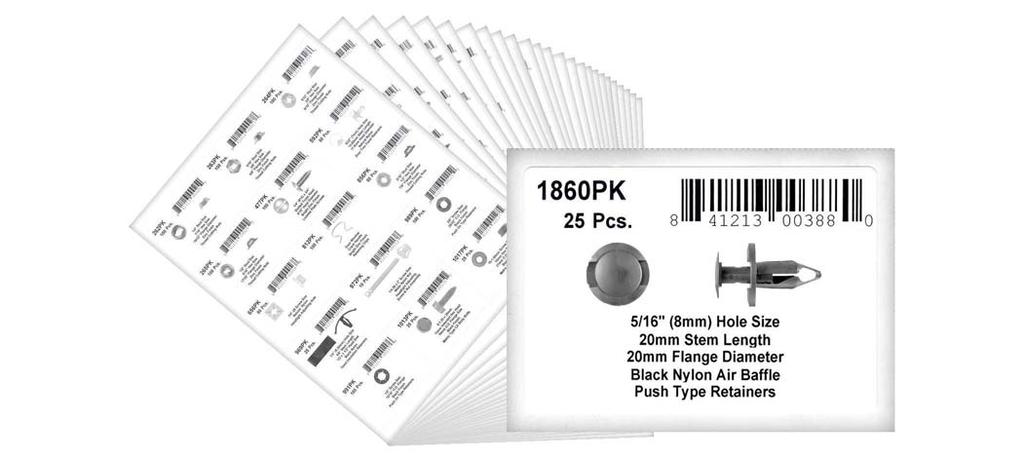 Body Shop Tray Labels 10792 2 1/2 x 1 3/4" Label Size Self-adhesive