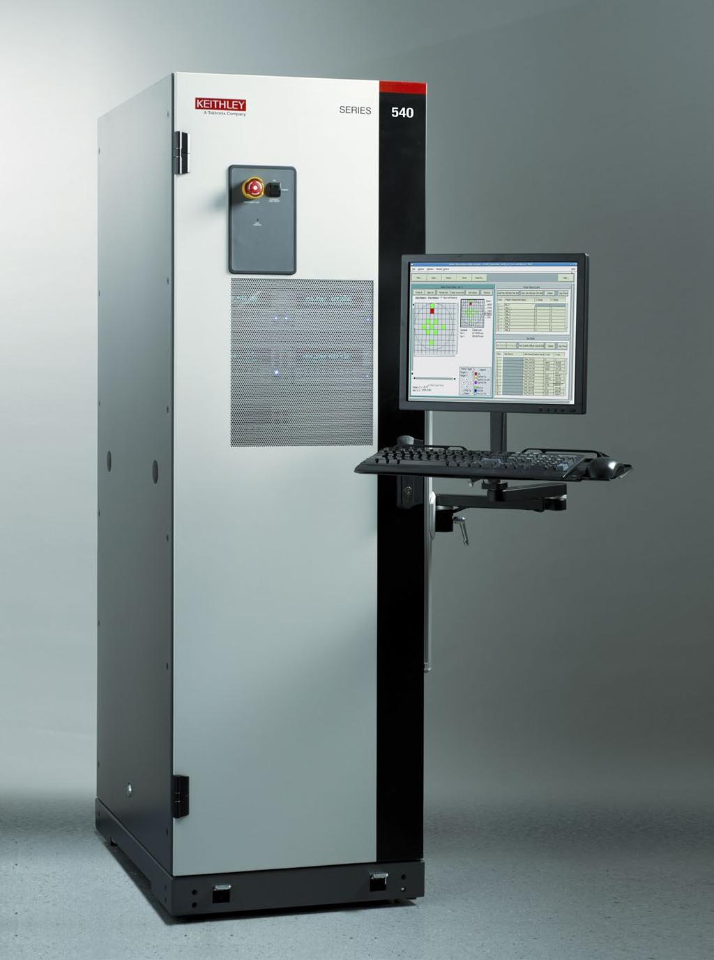 S540 Power Semiconductor Test System Key Features Automatically perform all wafer-level parametric tests on up to 48 pins, including high voltage breakdown, capacitance, and low voltage measurements,