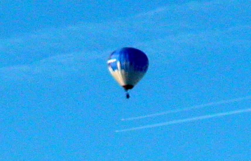 Caterham, Croydon Model Aircraft on display Hot Air Balloon seen from Kenley