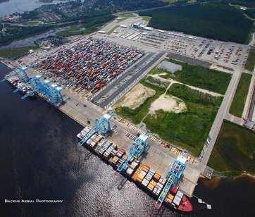 VIRGINIA INTERNATIONAL GATEWAY 650,000 Container Capacity Served by NS and CSX 55 depth 8 STS Cranes Phase II Increases