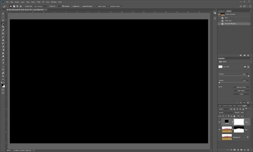 Adding Reveal Layer To use, drag the black layer below the working main layer.