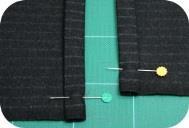 Make the envelope backs: You will need to hem one long edge on each piece of fabric.