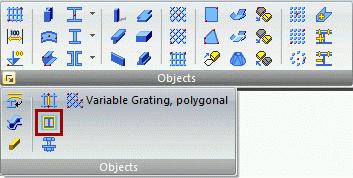The type of processing depends on the switch setting. Example: Creating an exact casing cross section 1. On the Objects panel, click the the arrow and select from the displayed panel. 2.