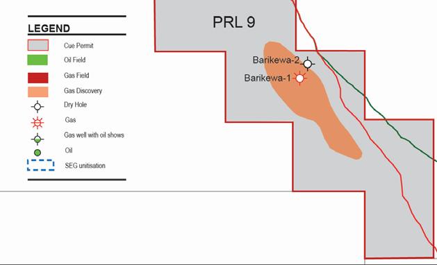 1% (Op) Santos 40% Barikewa gas discovery; large undeveloped resource with potential to feed 3 rd party LNG Toro and Hedina 2C