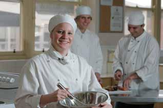 Vocational Education & Training (hospitality) Create visual interest by contrasting colourful foodstuffs or other items against white uniforms Key Messages Our school provides choice through a broad