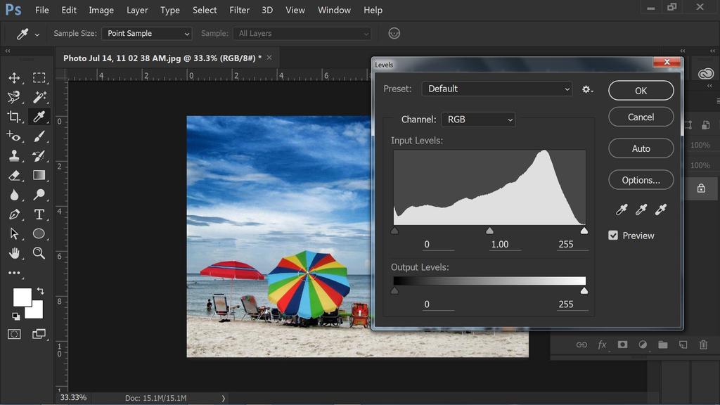 Viewing the histogram in Adobe Photoshop You will use the