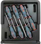 TMSC88 of pieces -2T 2 7Pc Industrial Screwdriver Set Blade is made of S2 high-strength alloy steel, magnetic tips, durable, wear-resistant Ergonomic TPR soft plastic handle, comfortable and