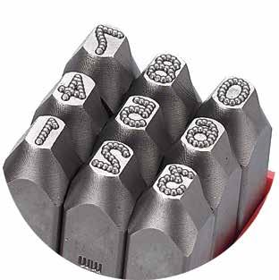 of pieces Round Dotted Steel Stamp Sets High-quality alloy steel, surface blasted, hardness reaching HRC58~ Especially suitable for soft material surfaces,