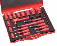 Insulation Socket Set Products include: piece /2" Dr. ratchet handle: 0mm piece /2" Dr. sliding T-handle: 0mm 2 piece /2" Dr.