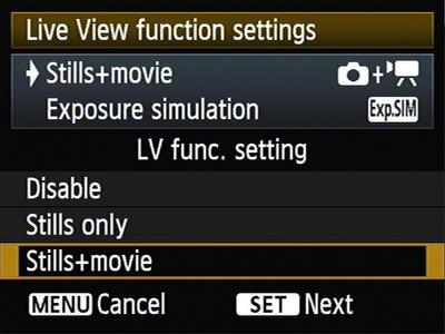 Then I select Exposure Simulation in the next option, which