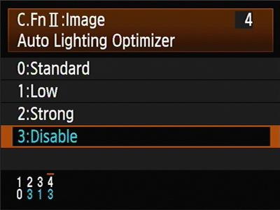 I disable Auto Lighting Optimizer (which is like the Fill Light