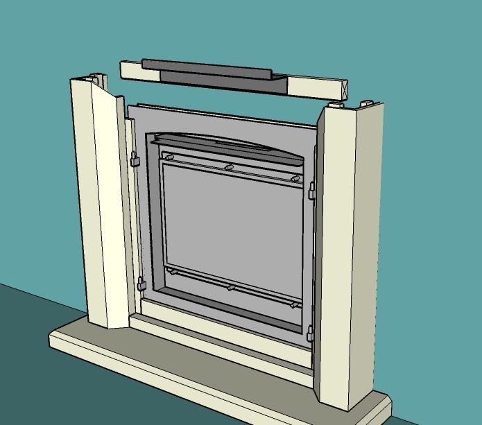 Important!! When applying the mantel pcs into position that have cement on them, be very careful that you set the pc down into its final position.